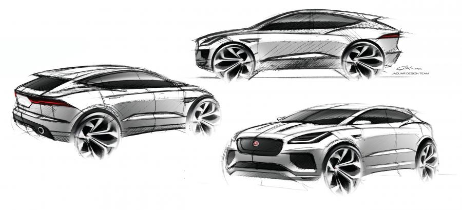 Эскиз Jaguar E-Pace 2017 года  (WW) (фото 36 из 67)